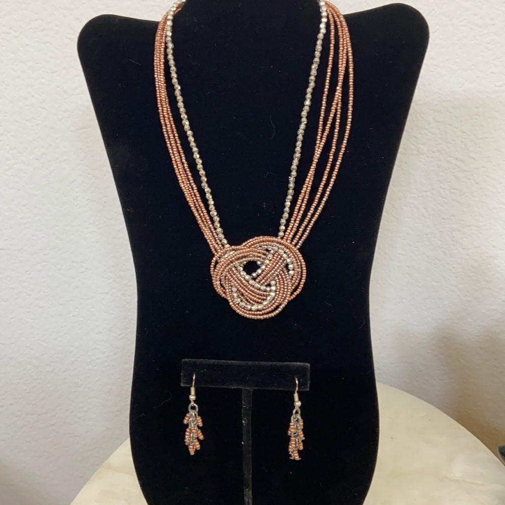❤️ GIFTED Beaded Custom Jewelry Necklace & Earrings Set